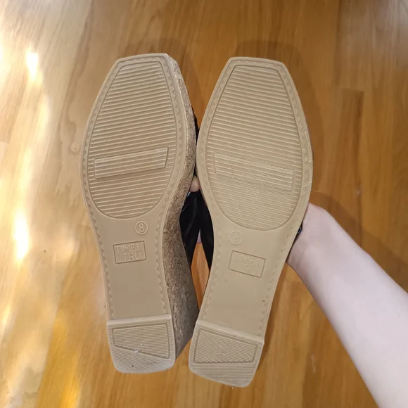 NEW Black Wedge Sandals - Picture 2 of 7